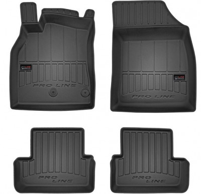 Set Covorase Auto Cauciuc Negro Renault Megane 3 2008&amp;rarr; Pro Line Tip Tavita 3D 3D407381 foto