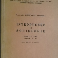 Miron Constantinescu - Introducere in sociologie, note de curs, partea I-II