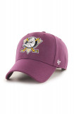 47brand șapcă NHL Anaheim Ducks culoarea violet, cu imprimeu, 47 Brand