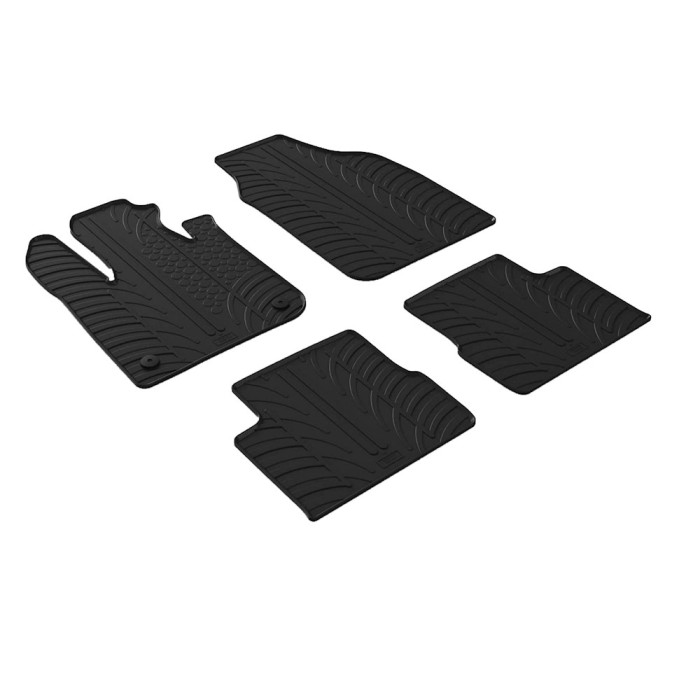 Set covorase auto din cauciuc Fiat 500e Hatchback 11.2020-, Negru, Gledring, 4 buc. AutoDrive ProParts