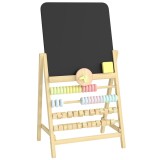 AIYAPLAY Tablă pentru Copii Ștergibilă din Lemn cu Suport, Culoare Lemn | Aosom Romania