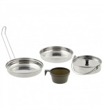 Set vase camping 4 piese din otel inoxidabil MFH