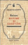 Maxime si Cugetari Balzac Editura Albatros Colectia Cogito An 1979 Coperta Cartonata Carte Clasic Romane Eseistica