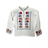 Cumpara ieftin Camasa Tip Ie Traditionala de Baieti Alba cu Motiv Floral Multicolor - ITB23