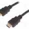 Cablu HDMI - HDMI, din ambele par&amp;#355;i, HDMI mufa, 3m, negru, QOLTEC - 50406
