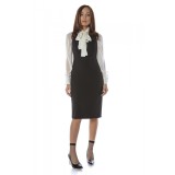 Bluza eleganta din voal alb cu funda