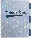 Caiet cu Spirala si Separatoare Pukka Pad Project Book Glee A4, 200 File Matematica, Albastru Deschis
