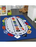 Covor camera copii educativ cu cifre culori si alfabet traduse in engleza 120x180cm, Altele