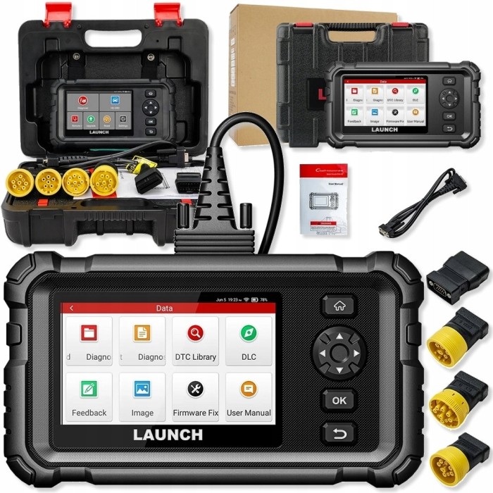 Tester de diagnoza Heavy Duty, LAUNCH Creader Profesional 129 HD sisteme de 24 Volti, Diagnoza Multimarca, 7 Functii Speciale, Camioane, Autobuze, Uti