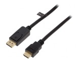 Cablu DisplayPort 1.2 la HDMI 5m Negru