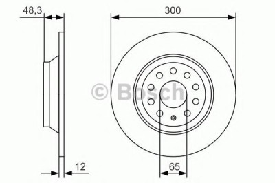 Disc frana AUDI A3 (8V1) (2012 - 2016) BOSCH 0 986 479 A84 foto