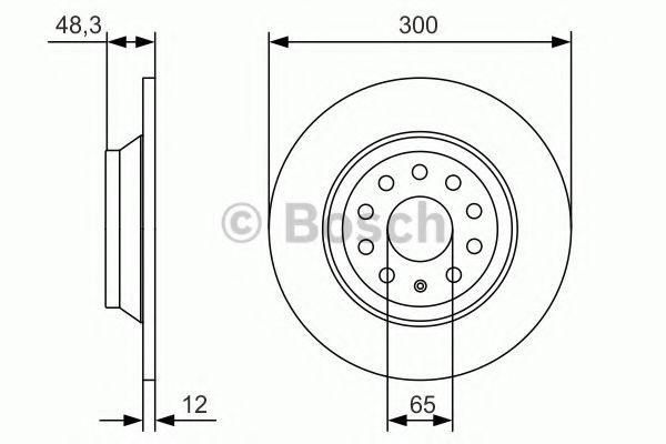 Disc frana VW TOURAN (5T1) (2015 - 2016) BOSCH 0 986 479 A84