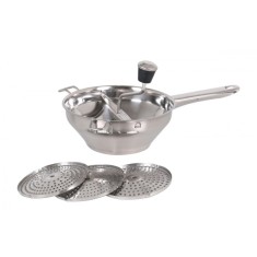 Sita inox pentru pasat legume cu 3 discuri, 20 cm