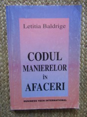 Codul Manierelor in Afaceri - Letitia Baldrige - Carte Economie