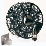 Instalatie Luminoasa LED 100M + Suport Autoadeziv 8x8 cm, 8 Jocuri de Lumini, Impermeabila IP44, Alb cald, 100 m