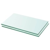 vidaXL Rafturi, 2 buc., 30 x 12 cm, panouri sticlă transparentă