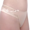 Chilot Brazilian Dama Luan, Microfibra si Dantela, Bej, Marimea S. Elegant, Confortabil. 