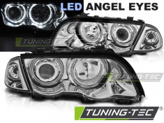 Faruri compatibile cu Bmw E46 05.98-08.01 S/T ANGEL EYES LED Crom foto