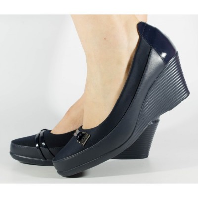 Pantofi platforma bleumarini, gel pe talpa, 523026 foto