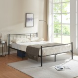 Rama metalica pat Duna 200 x 140 cm negru [en.casa] HausGarden Leisure, [en.casa]