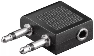 Adaptor Jack de casti 3.5 mm pentru avion Goobay foto