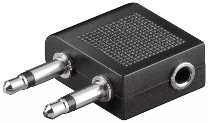 Adaptor Jack de casti 3.5 mm pentru avion Goobay