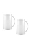 Cumpara ieftin Set de 2 halbe de bere pentru congelator, 450 ml, pereți dubli cu lichid pentru băuturi reci
