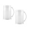 Set de 2 halbe de bere pentru congelator, 450 ml, pereți dubli cu lichid pentru băuturi reci