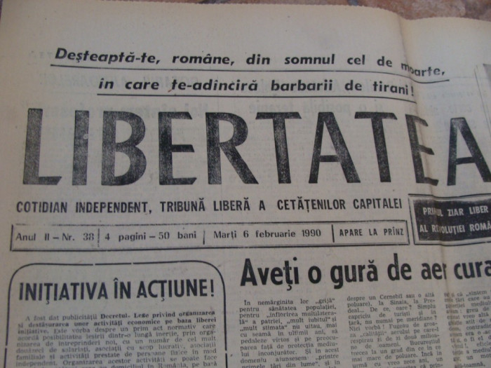 ziarul libertatea - 6 februarie 1990