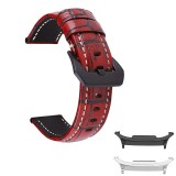 Curea din piele naturala, compatibila Samsung Galaxy Watch8 Classic 46mm, Red Brown