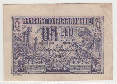 Romania 1915 1 Leu V.735 foto