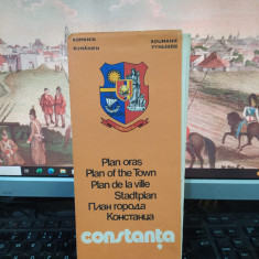 România, Constanța, Plan oraș, hartă și text în 4 limbi, Publiturism 1978, 109