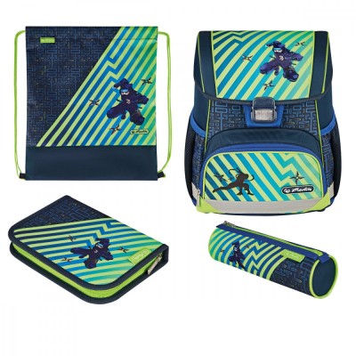 Ghiozdan echipat Loop Plus, motiv Funky Ninja + CADOU foto