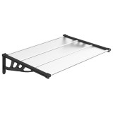 Cumpara ieftin Copertina de usa, negru si transparent, 122x90 cm, policarbonat