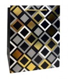 Punga cadou Negru&amp;amp;amp;Auriu, dimensiune 26x32x12 cm, Model 2