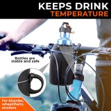 Suport Termic Bicicleta NYTRO Tadey, Sticla Apa, Telefon, Izolat, Prindere Sigura, Multifunctional, Oxford 600D, 10x18 cm