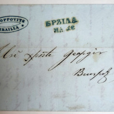 Scrisoare Braila 1858 Litere chirilice