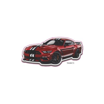 Abtibild &amp;quot; MASINA ROSIE &amp;quot; Cod: TAG 084/T3 Automotive TrustedCars foto