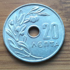 Moneda Grecia 20 Lepta 1966