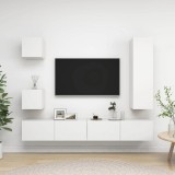 vidaXL Set dulap TV, 5 piese, alb, PAL