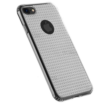 Husa Silicon Apple iPhone SE 2 2020 Diamond Clear Grey foto