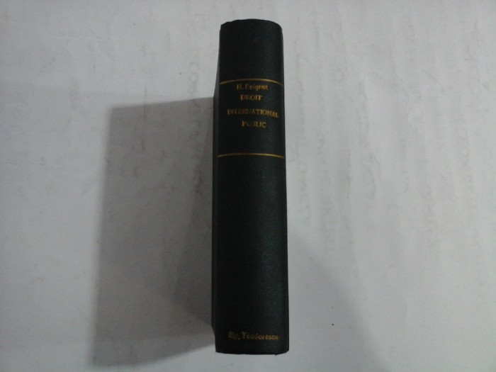 MANUEL ELEMENTAIRE DE DROIT INTERNATIONAL PUBLIC - RENE FOIGNET - Librairie Arthur Russeau, 1926