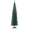 HOMCOM Brad de Crăciun artificial Slim 210 cm cu 401 ramuri, model brad, bază din plastic, verde | Aosom Romania