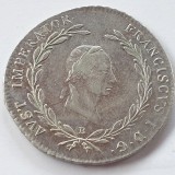 Austria 20 kreuzer 1827 / B argint Francisc l, Europa