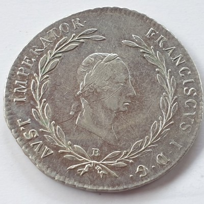 Austria 20 kreuzer 1827 / B argint Francisc l foto
