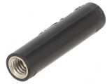 Soclu Banană 4mm 32A Negru Nichelat Izolat