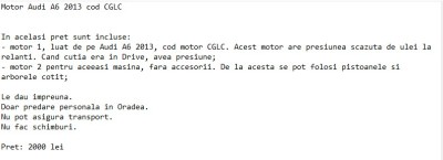 Motor Audi A6 2013 cod CGLC foto