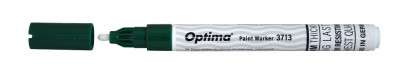 Marker Cu Vopsea Optima Paint 3713, Varf Rotund 2.0mm, Grosime Scriere 1-2mm - Verde foto