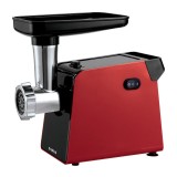 Masina de tocat carne Samus, 1200 W, protectie supraincalzire, accesorii incluse, Rosu