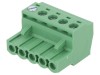 Regletă Conexiuni Deconectabilă 5mm 5 Piste Mufă Dreaptă